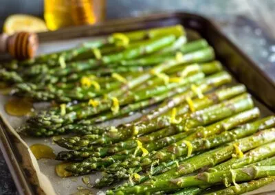 Lemon Honey Roasted Asparagus