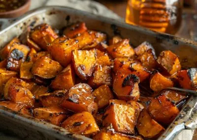 Smoked Honey Roasted Sweet Potatoes