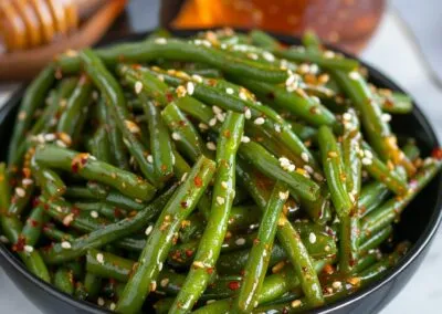 Spicy Honey Garlic Green Beans