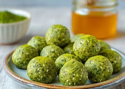 Raw Honey Matcha Energy Balls