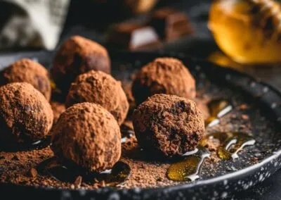 Spicy Honey Chocolate Truffles