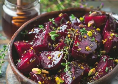 Thyme Honey Glazed Roasted Beets