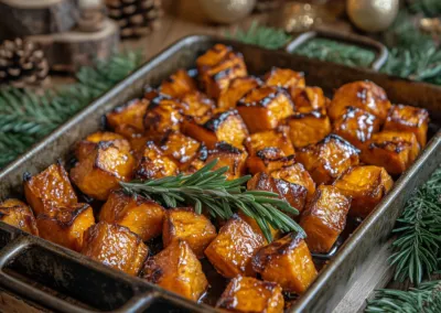 Honey-Roasted Sweet Potatoes with Rosemary and Garlic