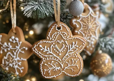 Honey Spiced Gingerbread Cookies (Christmas Tree Ornaments)