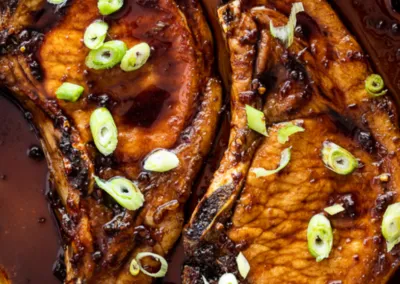 Sticky Honey Soy Pork Chops