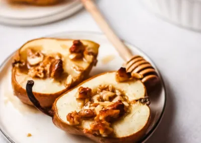 Honey Cinnamon Baked Pears