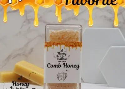 Blog 5 😋Indulge in pure, unfiltered sweetness with our 5 oz Mini Comb Honey—a delicious slice of the hive, untouched and in its natural…