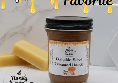 Rise and shine to the cozier temperatures, where this Pumpkin Spice Creamed honey spreads joy and warmth!