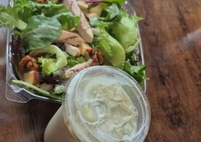 Delicious Harvest Salad and Spiced Maple Matcha