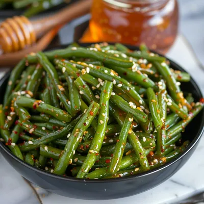 Spicy Honey Garlic Green Beans