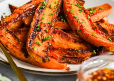 Honey Glazed Sweet Potato Wedges